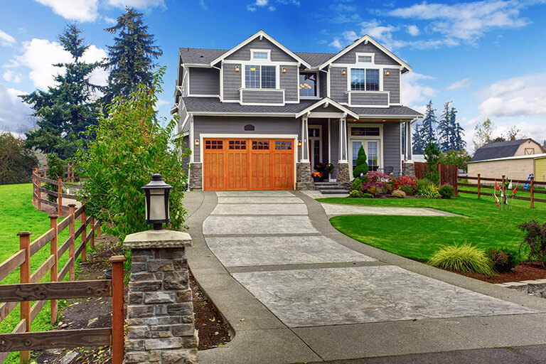 Gray Home with Curb Appeal | Curb Appeal Tips from a Landscape Designer | Hittle Landscaping